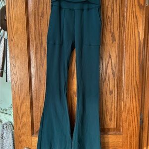 Women's Dark Green Flared Pants